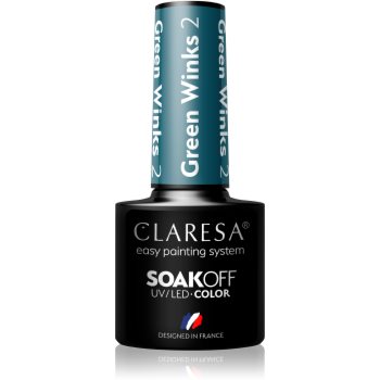Claresa SoakOff UV/LED Color Green Winks lac de unghii sub forma de gel - imagine 2